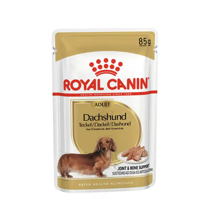 ROYAL CANIN Breed Health Nutrition Dachshund Pouchbeutel 85 g Solange Der Vorrat Reicht